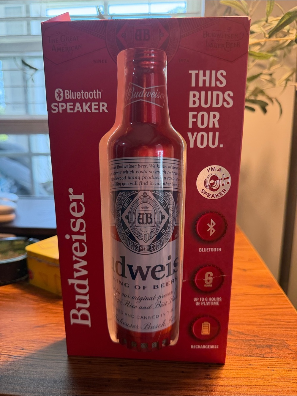 Budweiser Red Branded Bluetooth Speaker Bottle